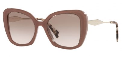 Prada PR03YS Sunglasses - Alabaster & Crystal / Brown Gradient