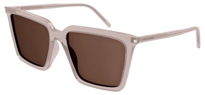 Saint Laurent SL 474 Prescription Sunglasses - Nude / Brown