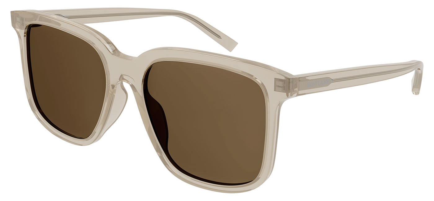 Saint Laurent SL 480 Prescription Sunglasses – Transparent Beige / Green 1
