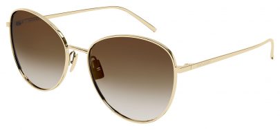 Saint Laurent SL 486 Prescription Sunglasses - Gold / Brown Gradient