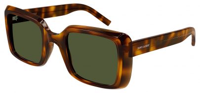 Saint Laurent SL 497 Prescription Sunglasses - Havana / Green