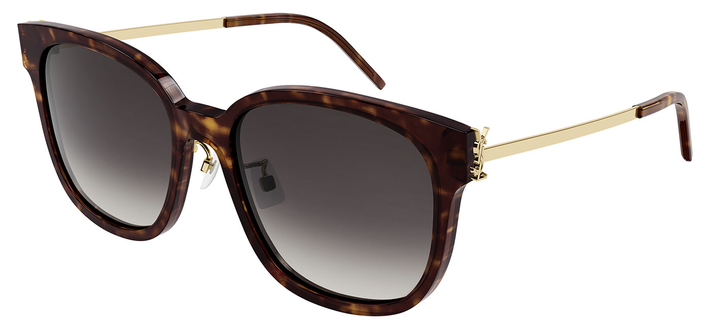 Saint Laurent SL M48S_C/K Prescription Sunglasses – Havana & Gold / Grey Gradient 1