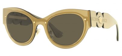 Versace VE2234 Prescription Sunglasses - Transparent Brown / Brown