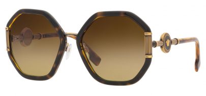 Versace VE4413 Prescription Sunglasses - Havana / Brown Gradient