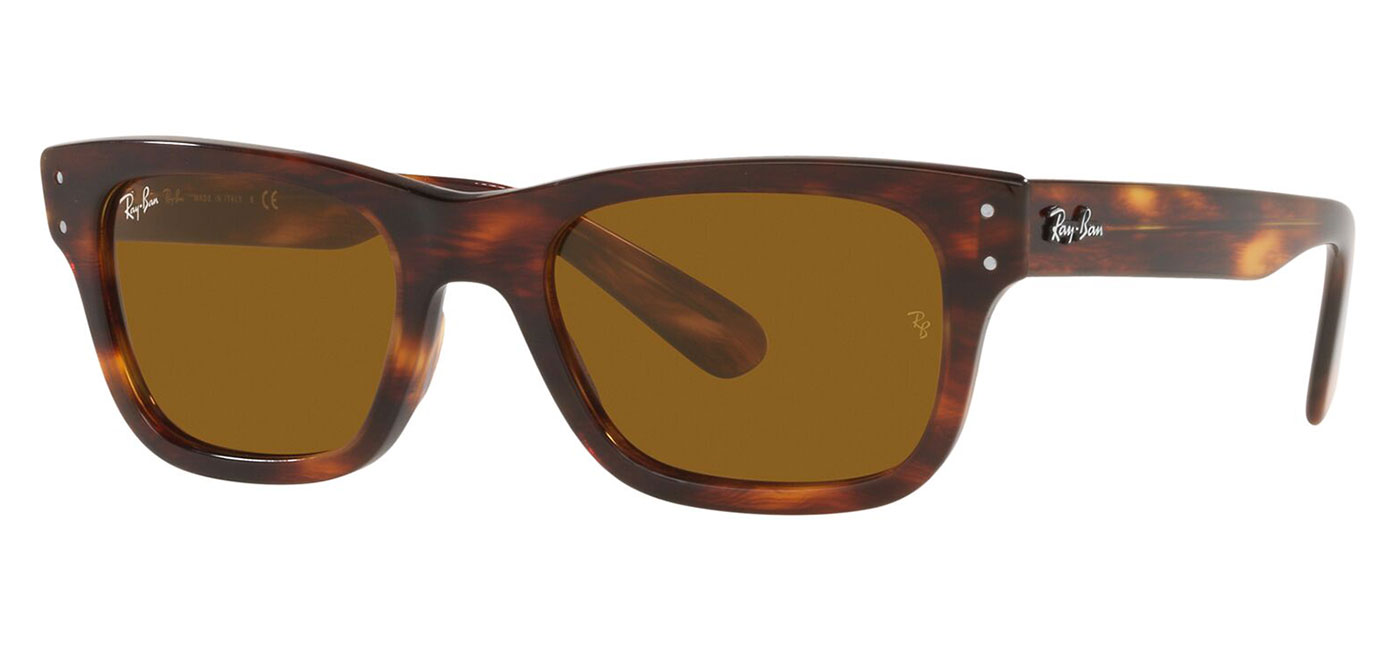Ray-Ban RB2283 Mr Burbank Prescription Sunglasses – Striped Havana / Brown 1