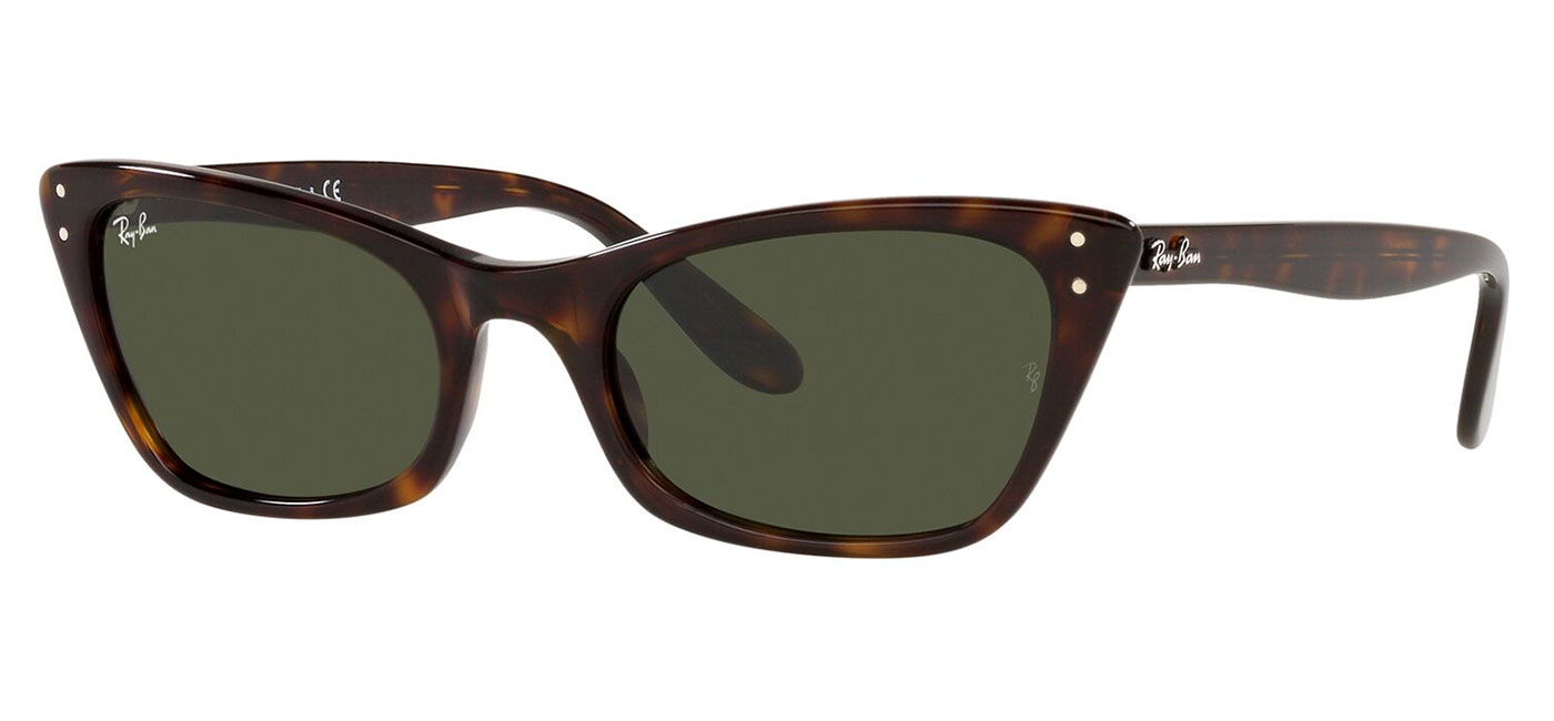 Ray-Ban RB2299 Lady Burbank Sunglasses – Havana / Green 1