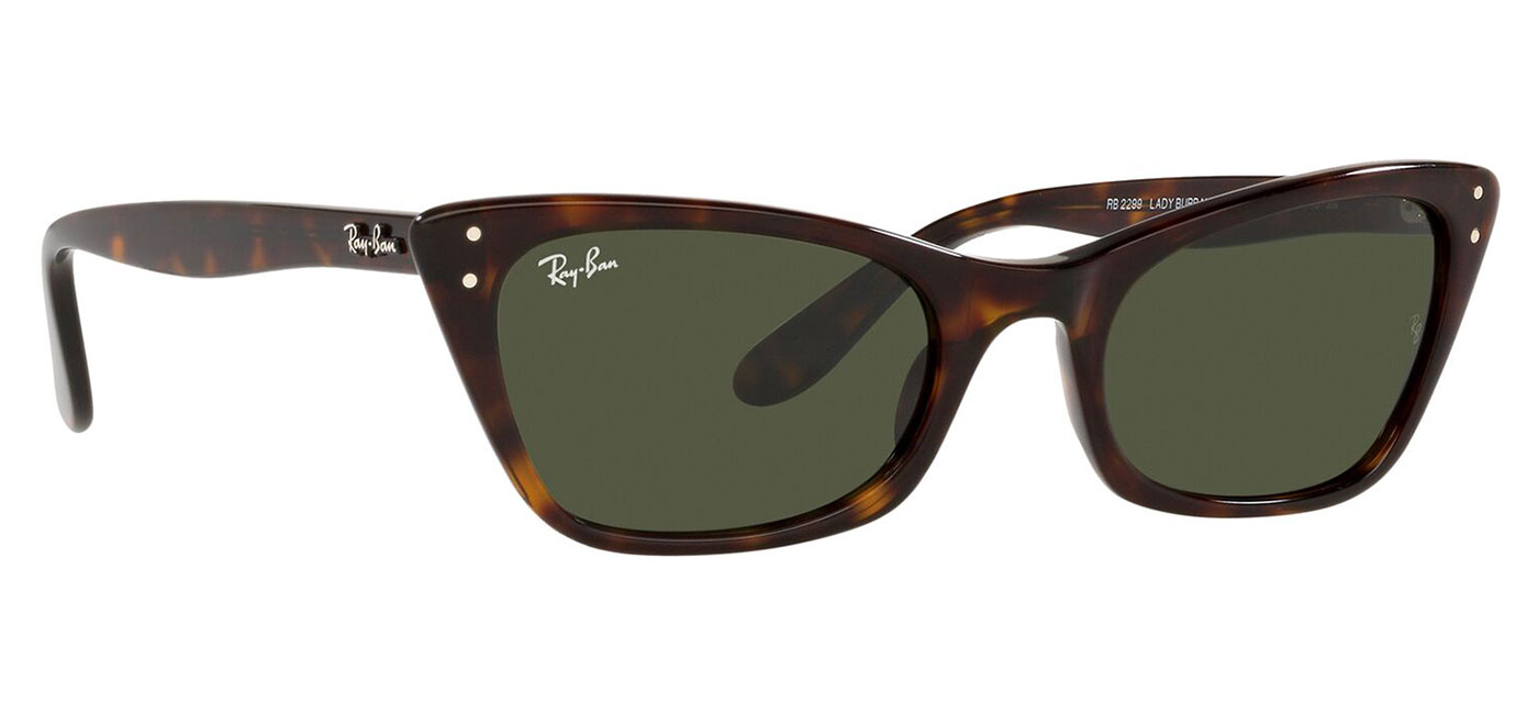 Ray-Ban RB2299 Lady Burbank Sunglasses – Havana / Green 3