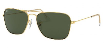 Ray-Ban RB3136 Caravan Sunglasses - Gold / Green
