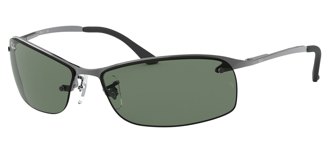 Ray-Ban RB3183 Sunglasses – Gunmetal / Green 1