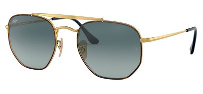 Ray-Ban RB3648 Marshal Sunglasses - Havana & Gold / Blue Grey Gradient