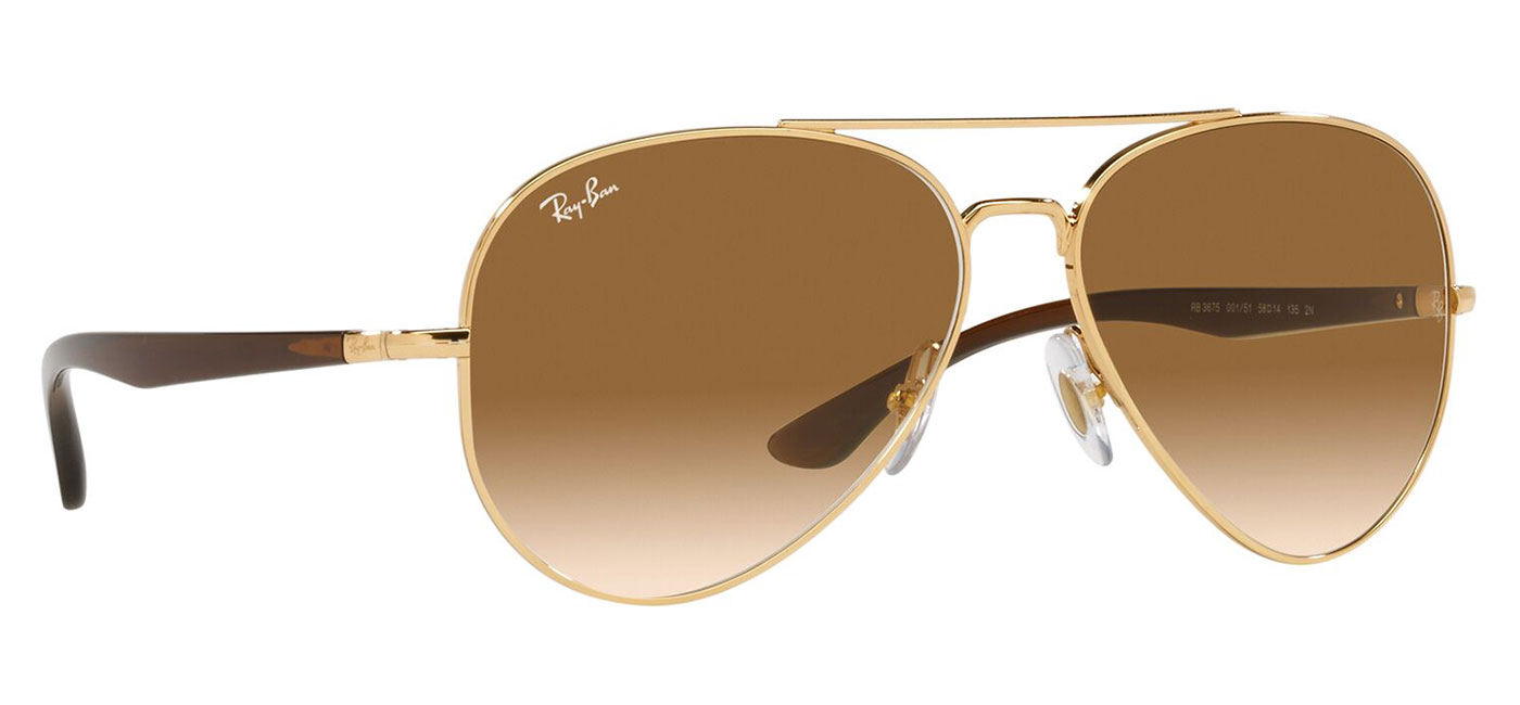 Ray-Ban RB3675 Sunglasses – Gold / Brown Gradient 3