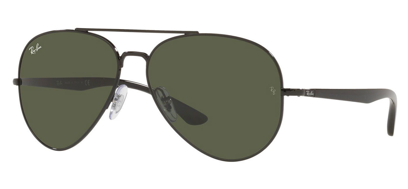 Ray-Ban RB3675 Sunglasses – Black / Green 1