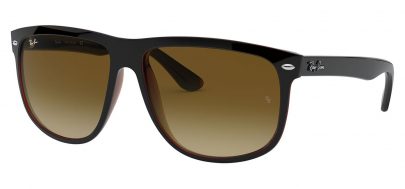 Ray-Ban RB4147 Boyfriend Sunglasses - Black on Brown / Brown Gradient