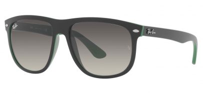Ray-Ban RB4147 Boyfriend Sunglasses - Matte Black on Green / Grey Gradient