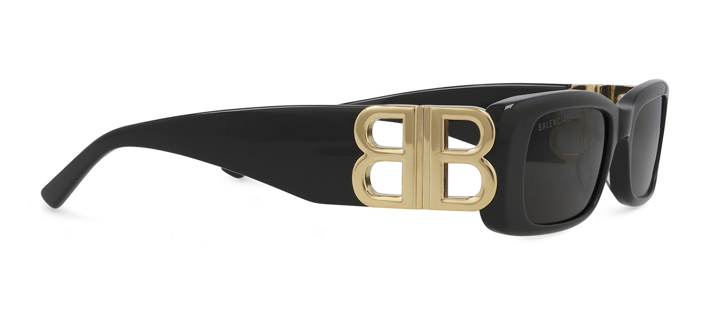 Balenciaga BB0096S Sunglasses Black Grey Tortoise Black