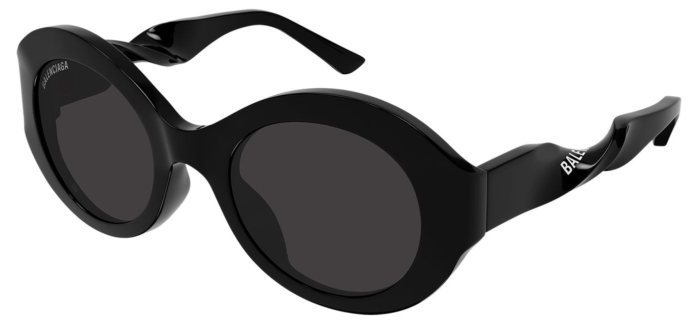 Balenciaga BB0208S Sunglasses - Black / Grey - Tortoise+Black