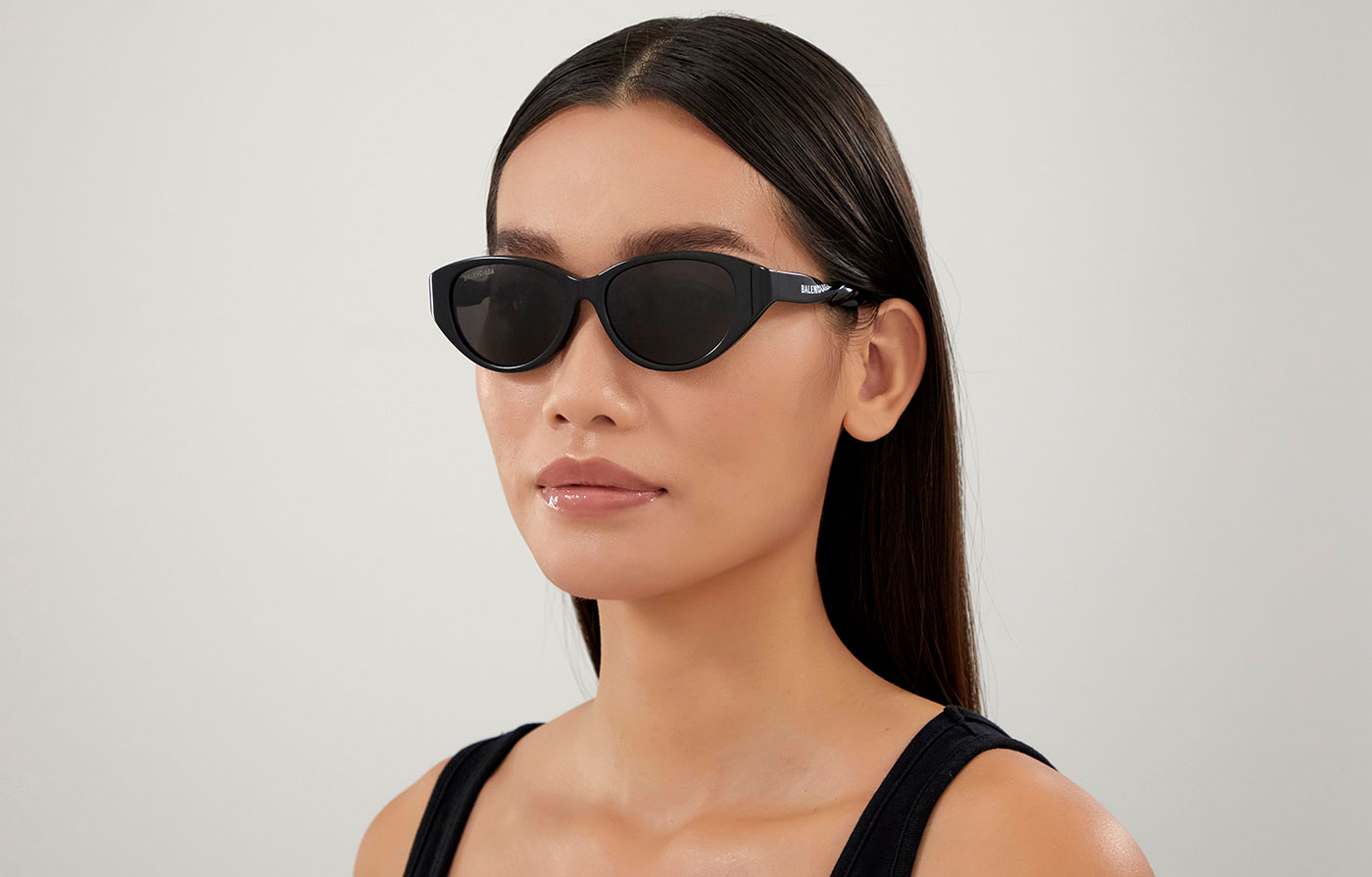 Balenciaga BB0209SA Prescription Sunglasses Black / Grey Tortoise+Black