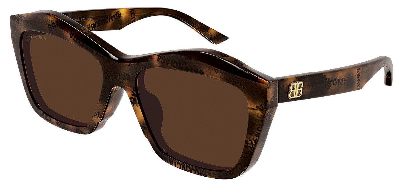 Balenciaga BB0216S Sunglasses Havana / Brown Tortoise+Black