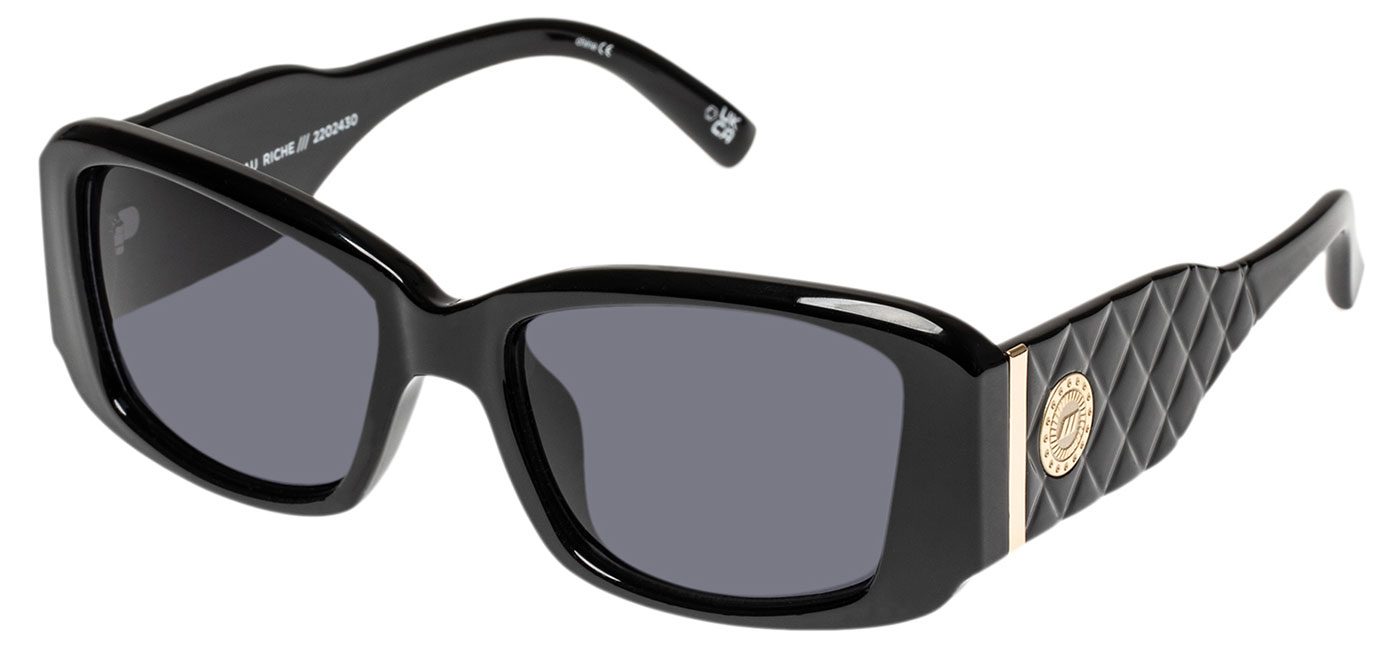 Le Specs Nouveau Riche Sunglasses - Black / Smoke - Tortoise+Black