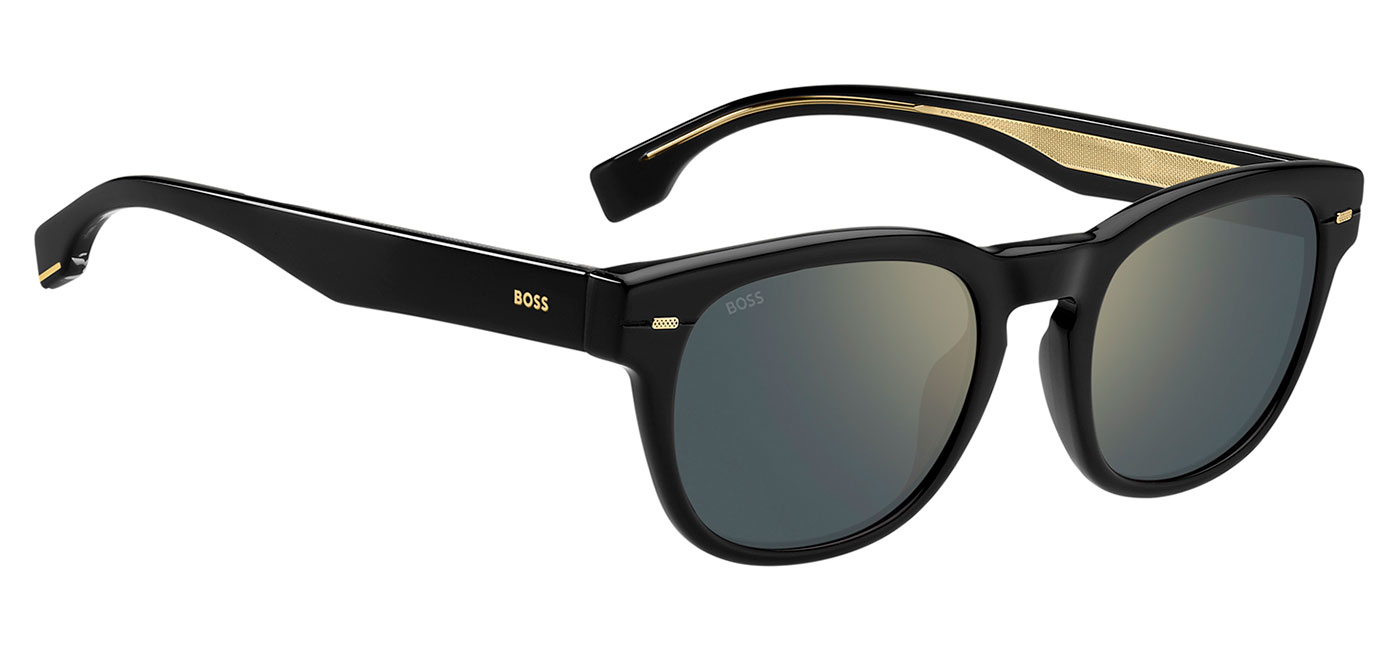 Hugo Boss 1380/S Sunglasses - Black / Gold Mirror - Tortoise+Black
