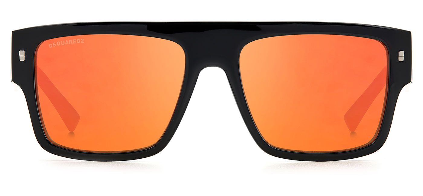 DSQUARED2 ICON 0003/S Sunglasses – Black & Red / Red Mirror 2