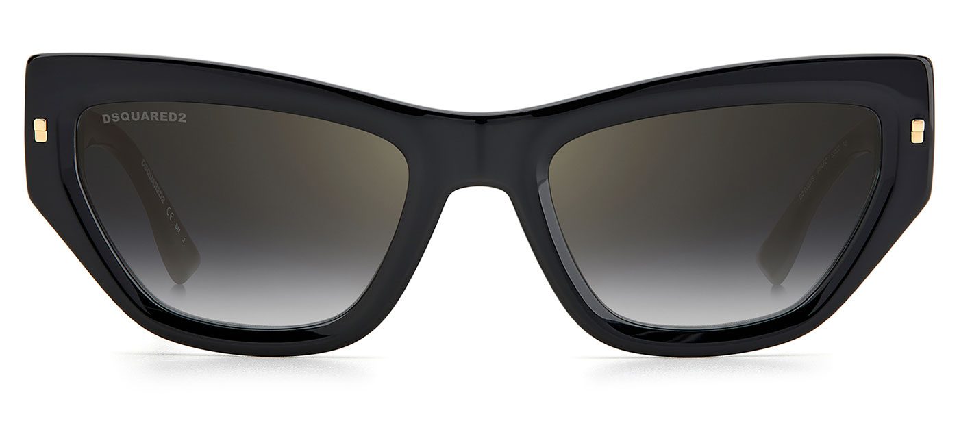 DSQUARED2 0033/S Sunglasses – Gold & Black / Grey Gradient Silver Mirror 2