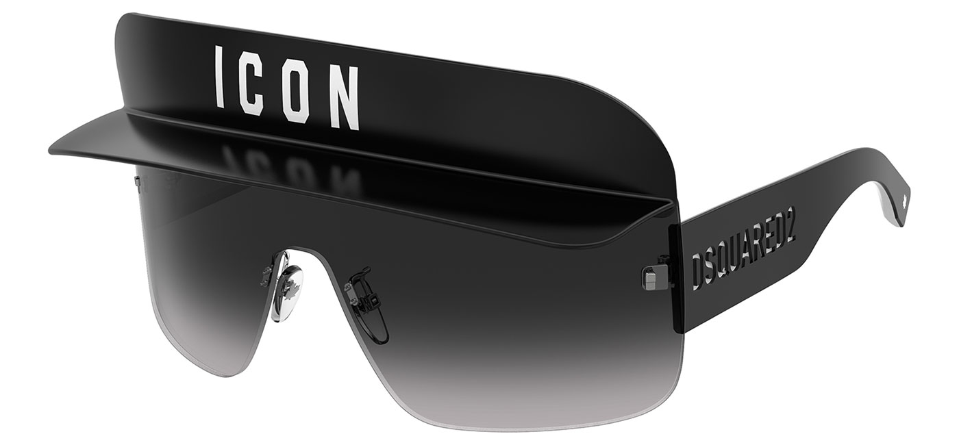 DSQUARED2 ICON 0001/S Sunglasses Black / Grey Gradient Tortoise+Black