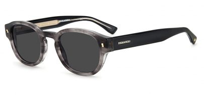 DSQUARED2 0014/S Sunglasses - Grey Horn / Grey