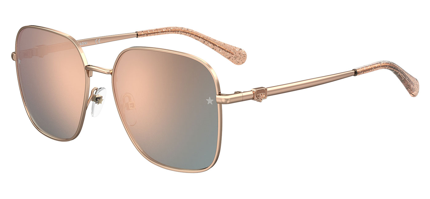 Chiara Ferragni 1003/S Sunglasses – Rose Gold / Rose Gold Mirror 1