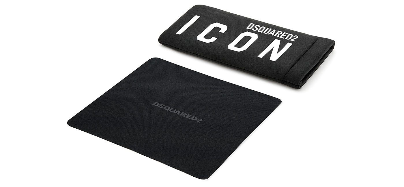 DSQUARED2 ICON 0002/S Sunglasses – Black & White / Grey 4