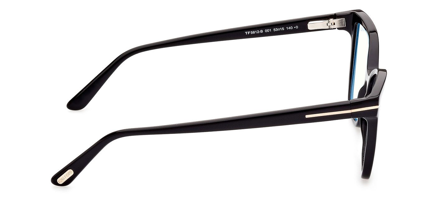 Tom Ford FT5812-B Glasses - Shiny Black - Tortoise+Black