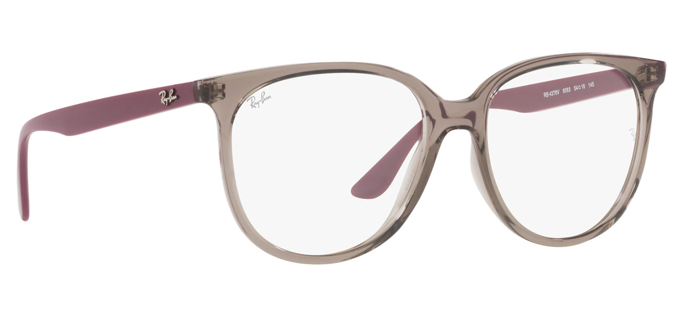 Ray-Ban RX4378V Glasses - Transparent Grey - Tortoise+Black