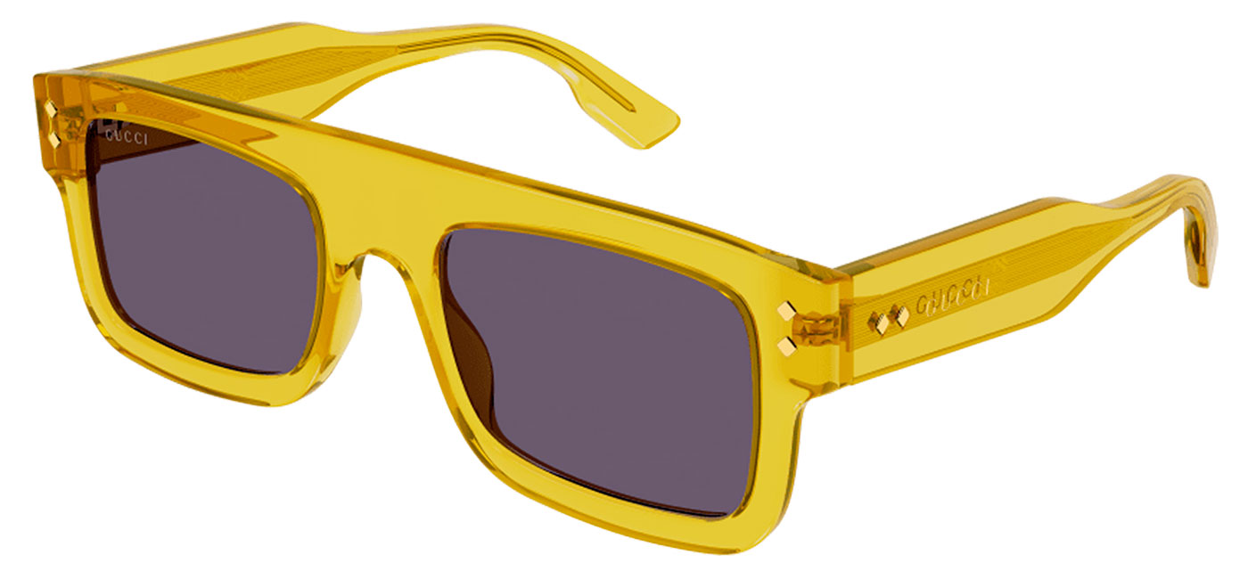 Gucci GG1085S Sunglasses - Yellow / Grey - Tortoise+Black