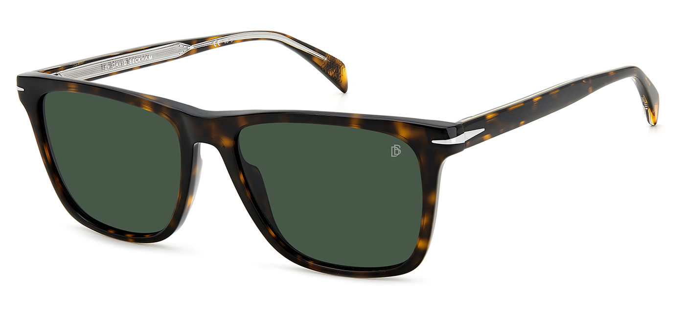 David Beckham DB1092/S Sunglasses - Havana / Green - Tortoise+Black