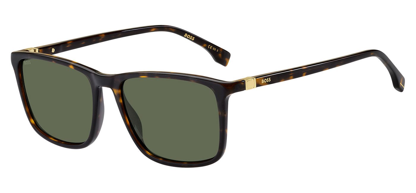 Hugo Boss 1434/S Sunglasses - Havana / Green - Tortoise+Black