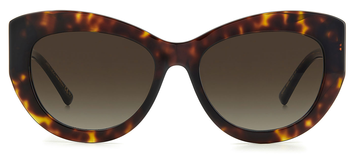 Jimmy Choo Xena Prescription Sunglasses Havana / Brown Shaded Tortoise+Black