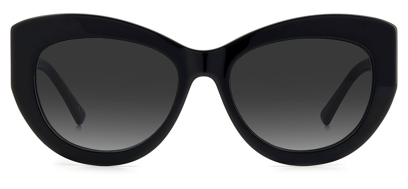 Jimmy Choo Xena Prescription Sunglasses Black / Dark Grey Shaded Tortoise+Black