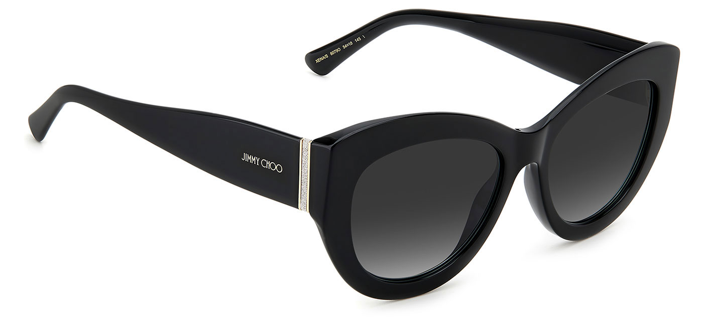 Jimmy Choo Xena Prescription Sunglasses Black / Dark Grey Shaded Tortoise+Black