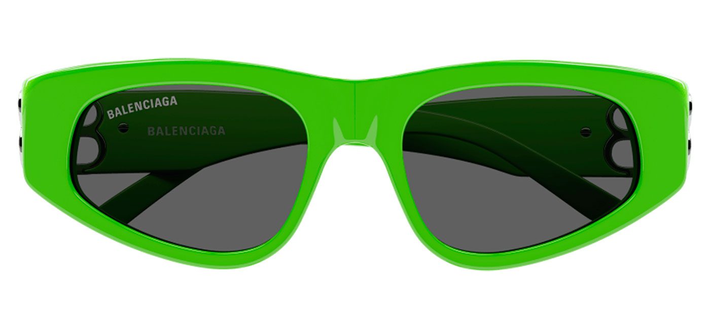 Balenciaga BB0095S Sunglasses Green / Grey Tortoise+Black