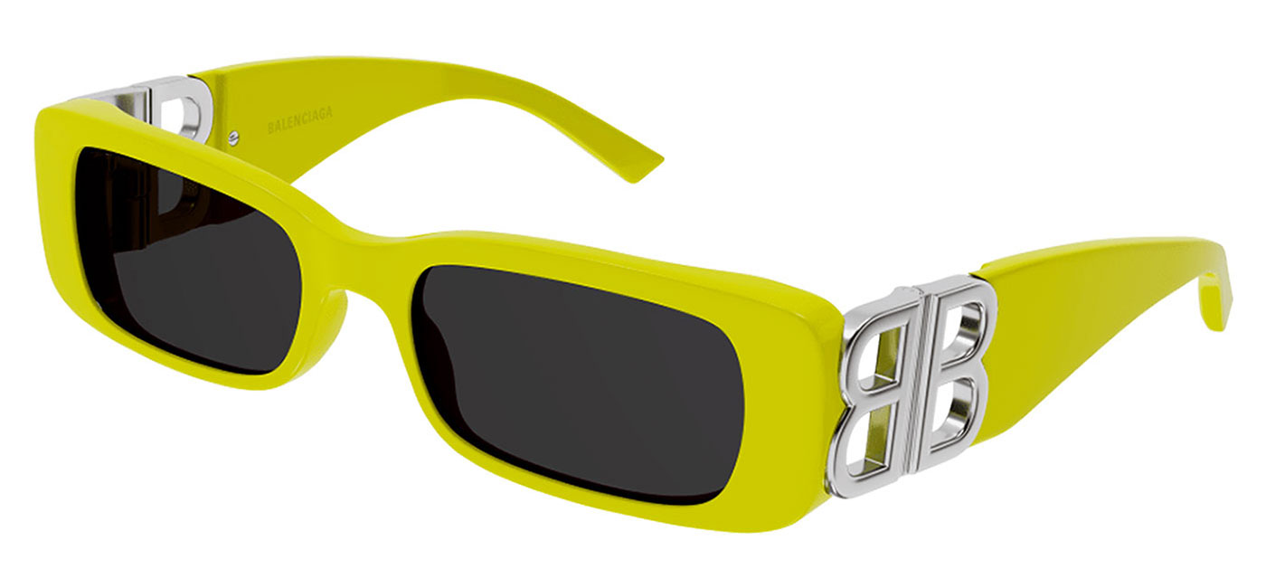 Balenciaga BB0096S Prescription Sunglasses Yellow / Grey Tortoise+Black