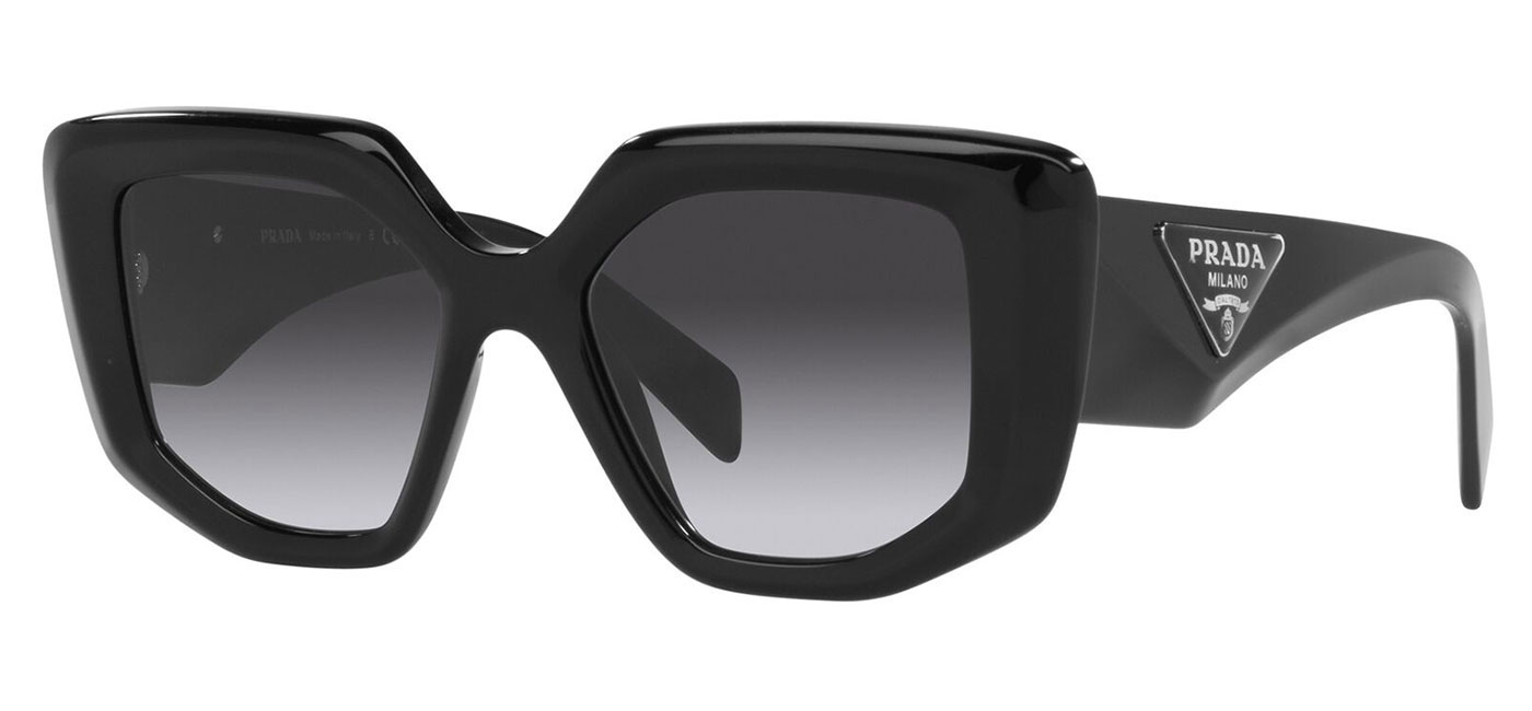 Prada PR14ZS Prescription Sunglasses Black Grey Gradient Tortoise Black