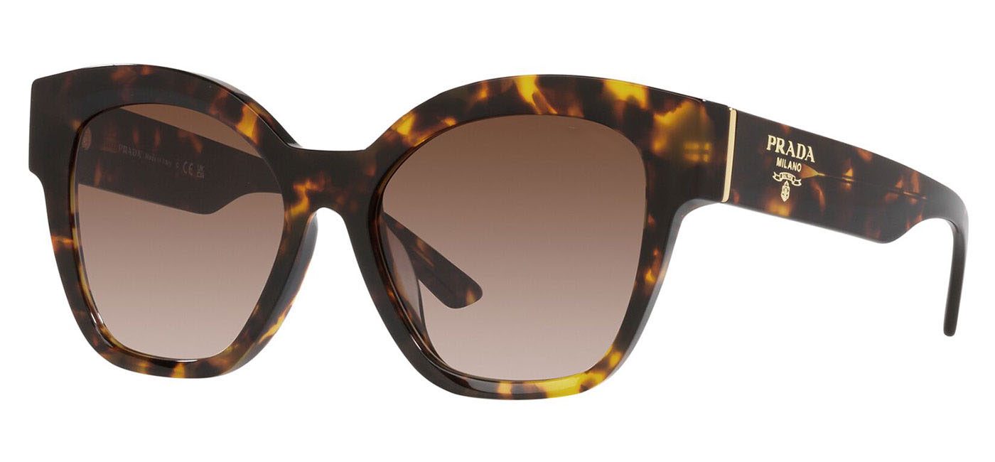 Prada PR17ZS Sunglasses - Honey Tortoise / Brown Gradient - Tortoise+Black
