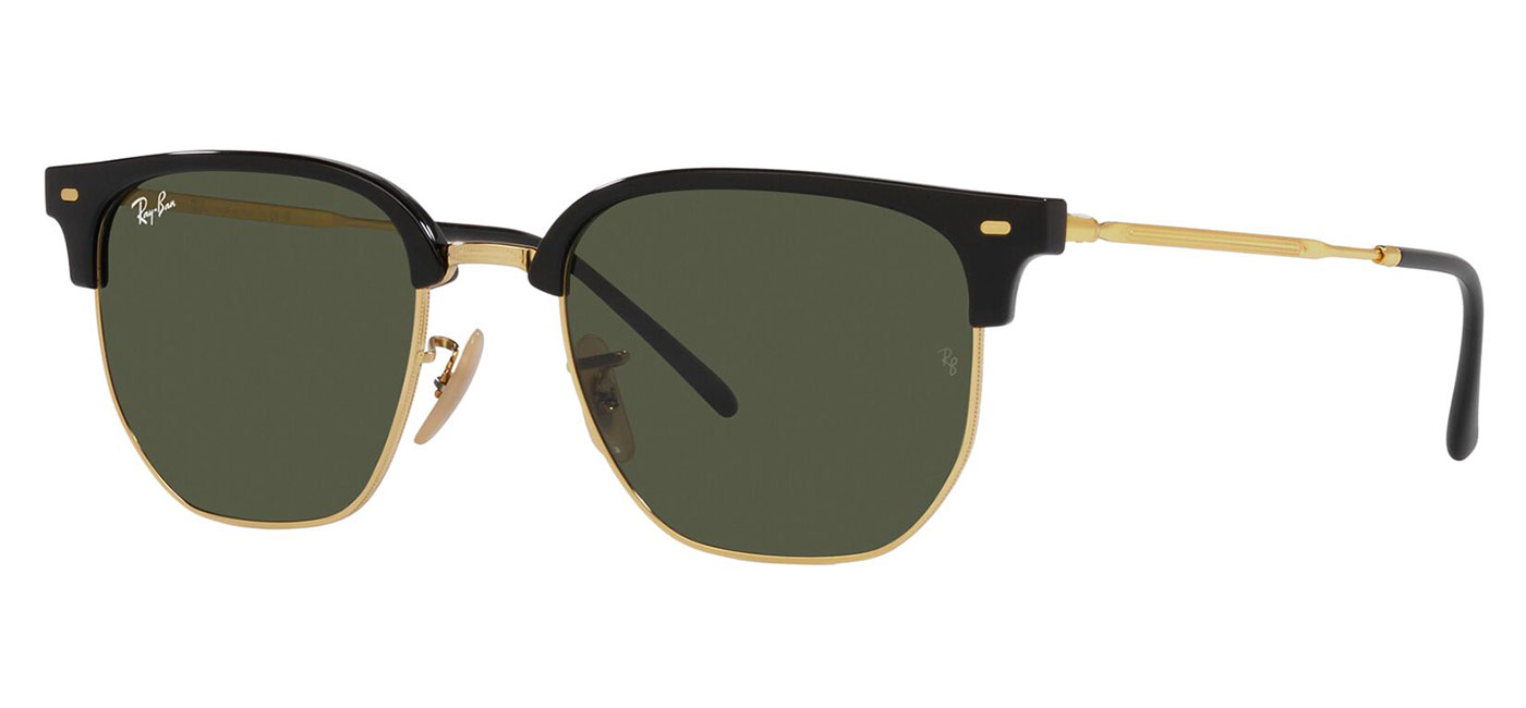 Ray Ban RB4416 New Clubmaster Sunglasses Black On Arista Green Tortoise Black