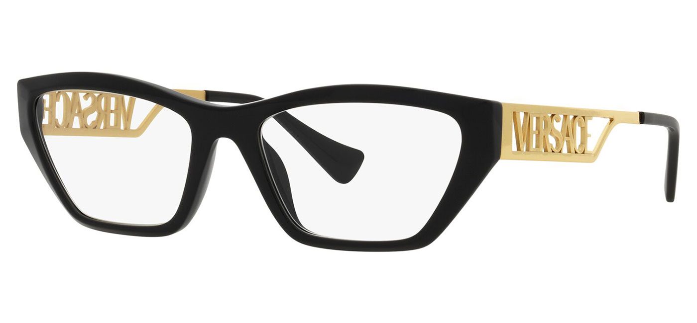 Versace VE3327U Glasses Black Tortoise+Black