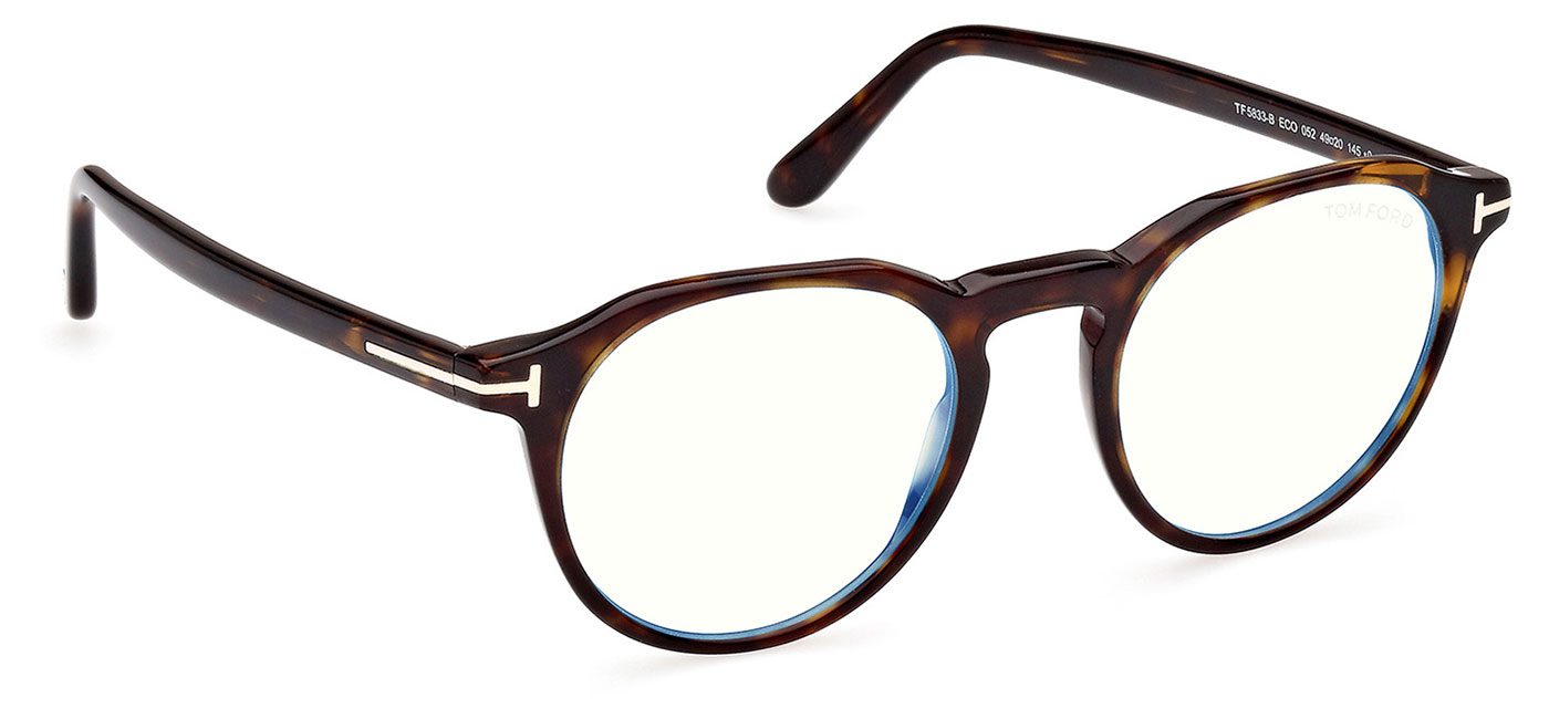 Tom Ford FT5833-B Glasses - Dark Havana - Tortoise+Black
