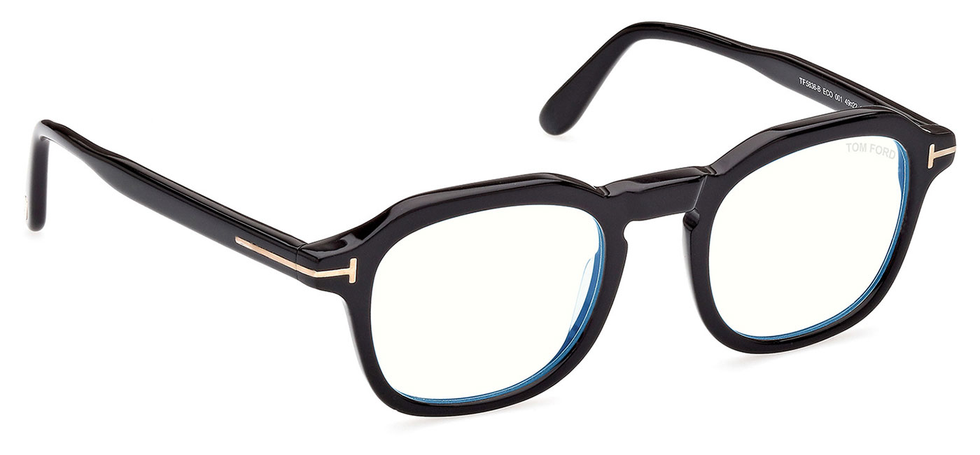 Tom Ford FT5836-B Glasses - Shiny Black - Tortoise+Black