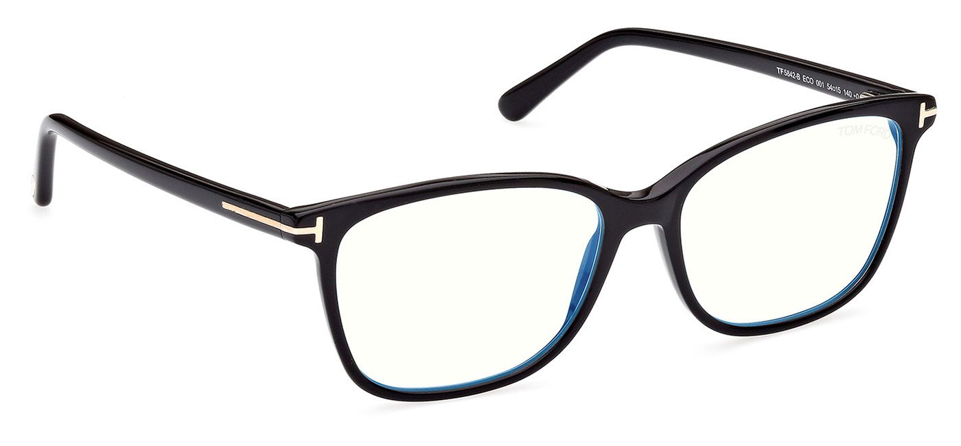 Tom Ford FT5842-B Glasses - Shiny Black - Tortoise+Black