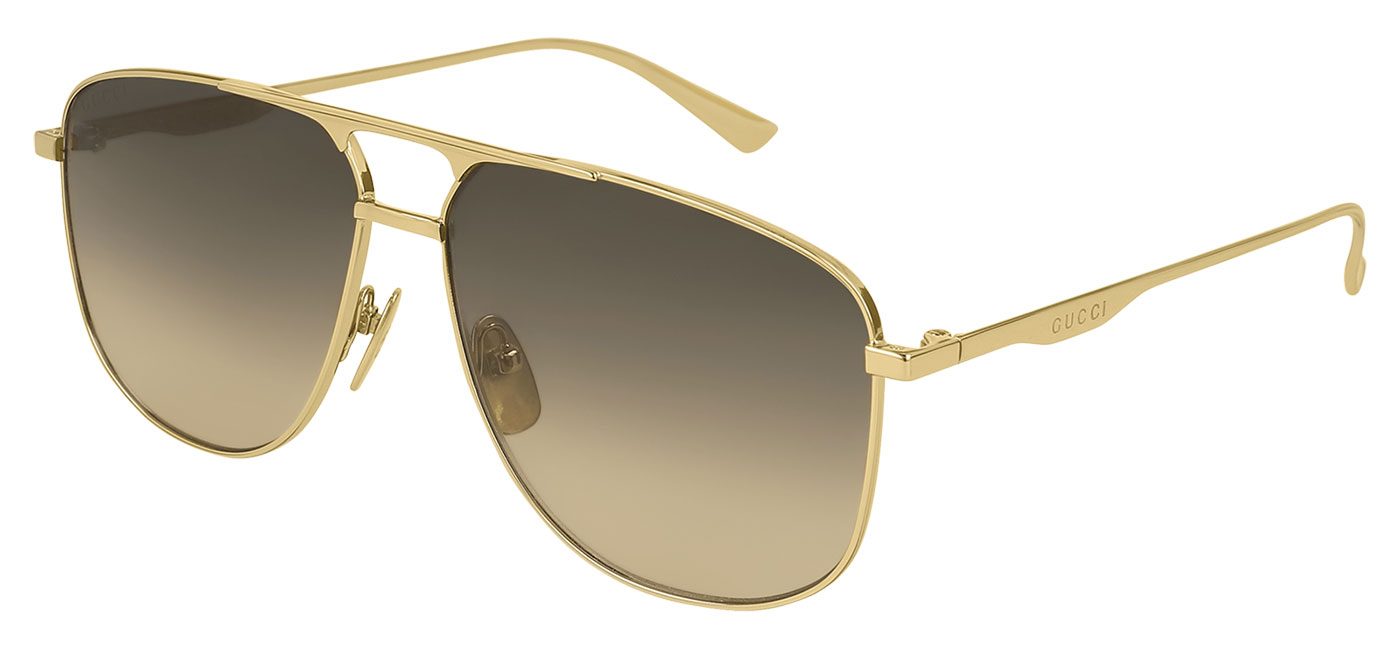 Gucci GG0336S Sunglasses Gold Brown Gradient Tortoise Black