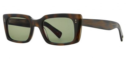 Garrett Leight GL 3030 Sunglasses - Spotted Brown Shell / Semi-Flat Valley View Green