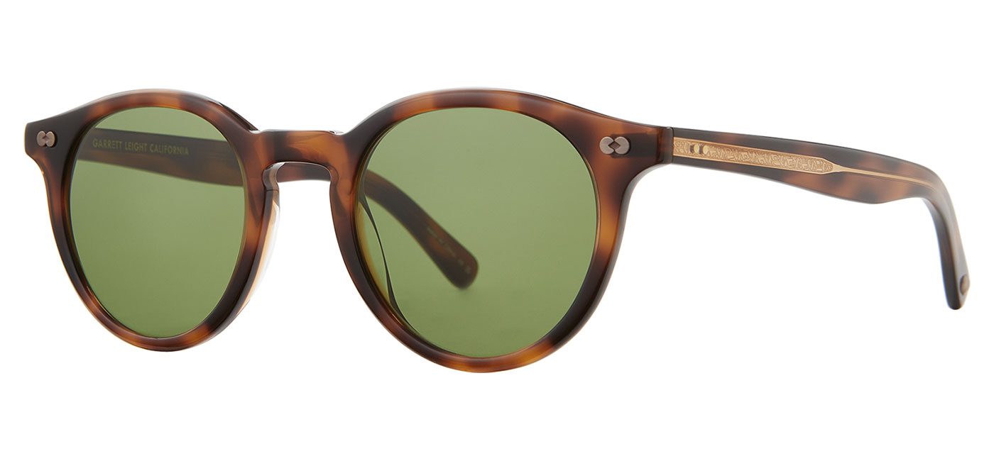 Garrett Leight Clune X Sunglasses – Spotted Brown Shell / Pure Green 1